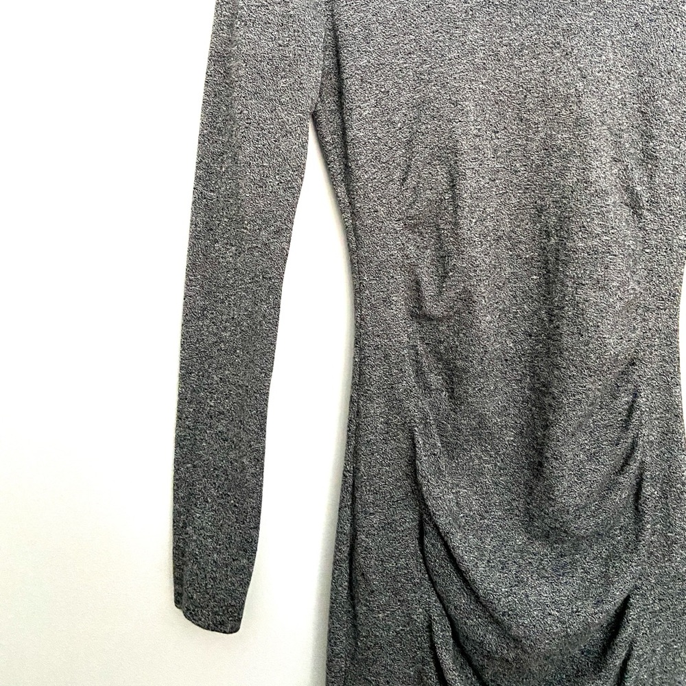 Express Solid Ruched Sweater Dress - image 5